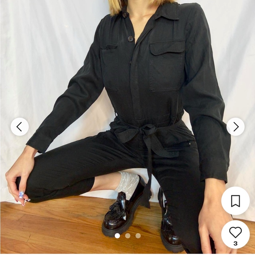 Black Women's Twill Coveralls